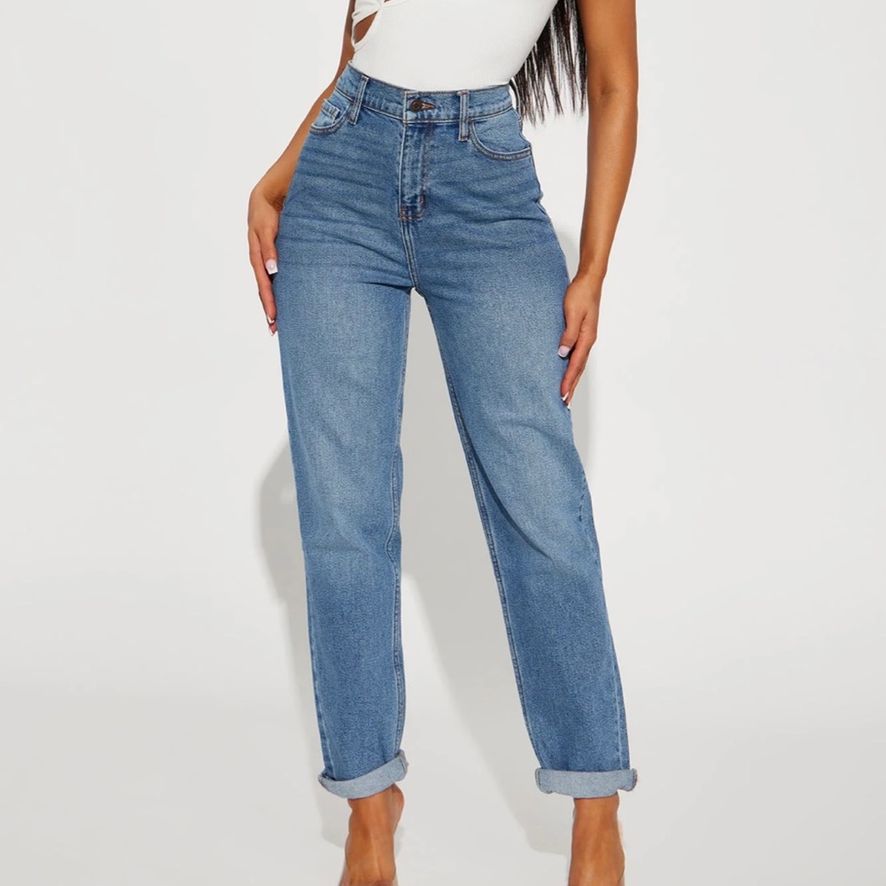 Fashion Nova - I got it from my mama jeans - medium wash